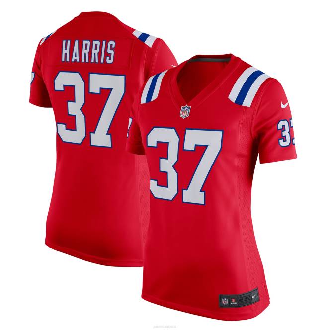 облекло Patriots Jersey Nike Damien Harris червена фланелка за игра Жени T8TH1207