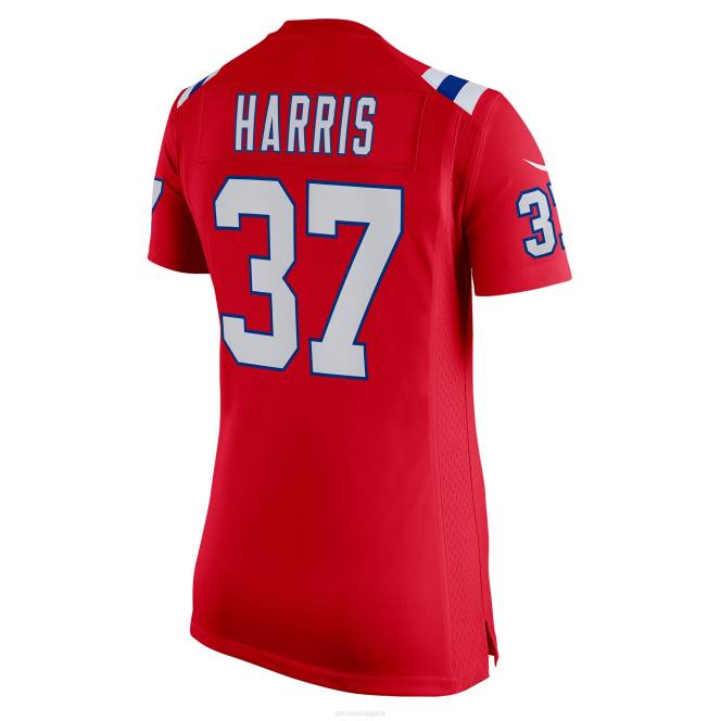 облекло Patriots Jersey Nike Damien Harris червена фланелка за игра Жени T8TH1207