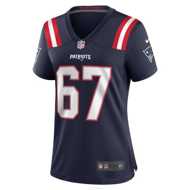 облекло Patriots Jersey Nike Hayden Howerton флотска фланелка за домакински играчи Жени T8TH1131