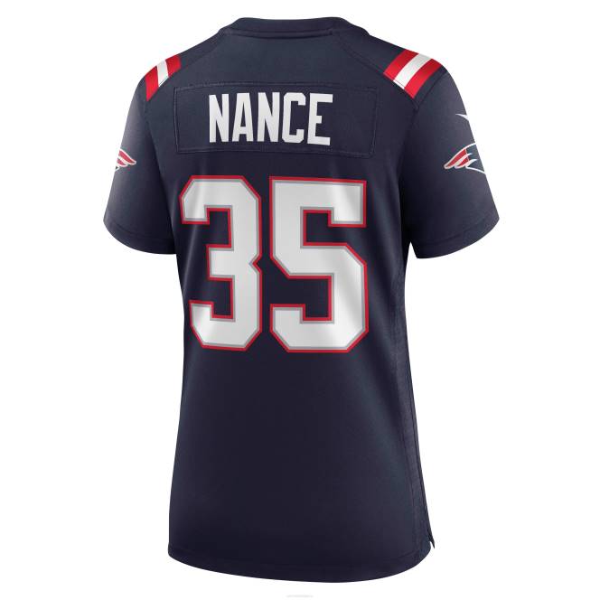 облекло Patriots Jersey Фланелка за пенсионирани играчи Nike Jim Nance Navy Жени T8TH1157