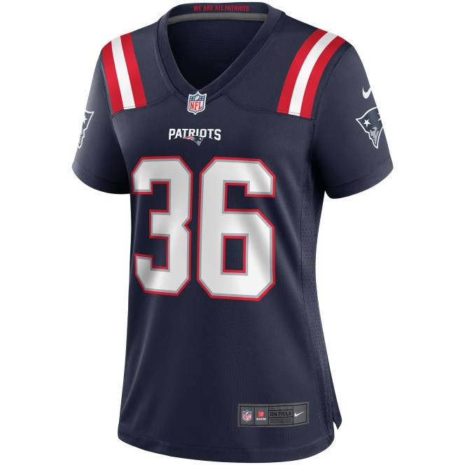 облекло Patriots Jersey Nike Lawyer Milloy военноморска фланелка за пенсиониран играч Жени T8TH1145