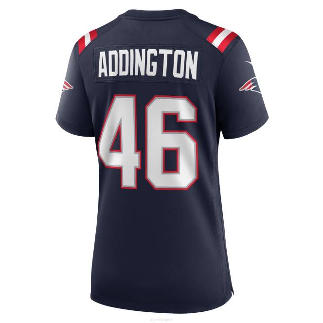 облекло Patriots Jersey Nike Tucker Addington синя фланелка за домашни игри Жени T8TH1129