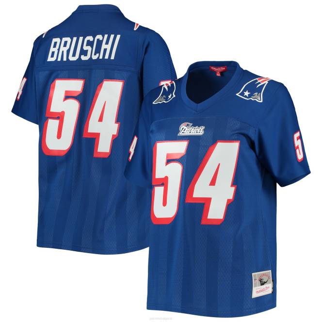 облекло Patriots Jersey mitchell & ness tedy bruschi royal legacy реплика на футболна фланелка Жени T8TH1199
