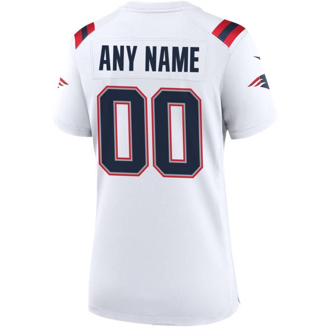 облекло Patriots Jersey nike бяла персонализирана фланелка за игра Жени T8TH1174