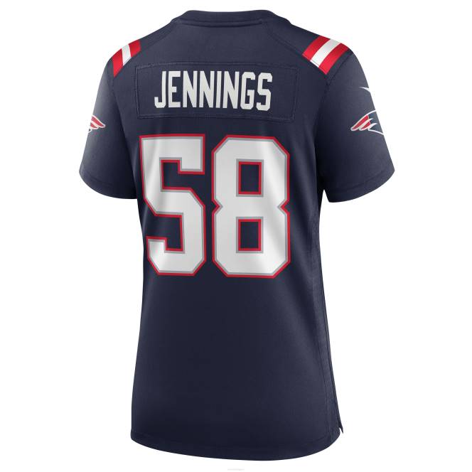 облекло Patriots Jersey nike anfernee jennings navy екип игра фланелка Жени T8TH1156