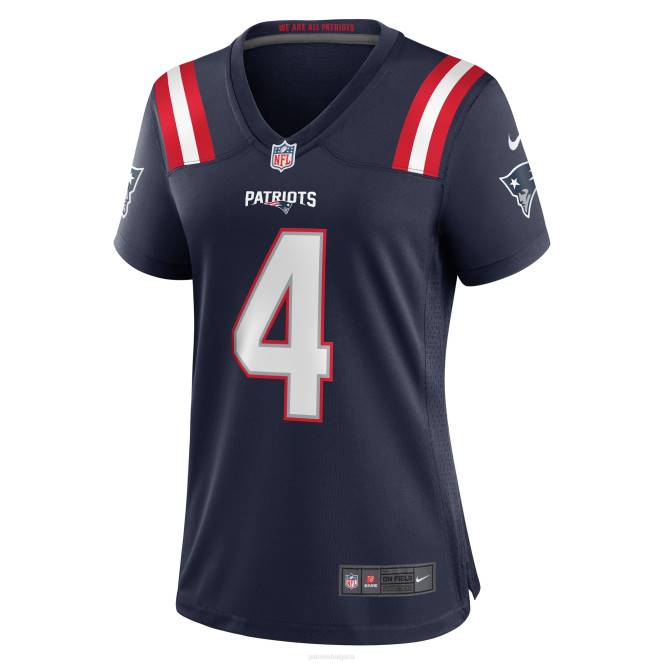 облекло Patriots Jersey nike bailey zappe синя фланелка за играчи Жени T8TH1216