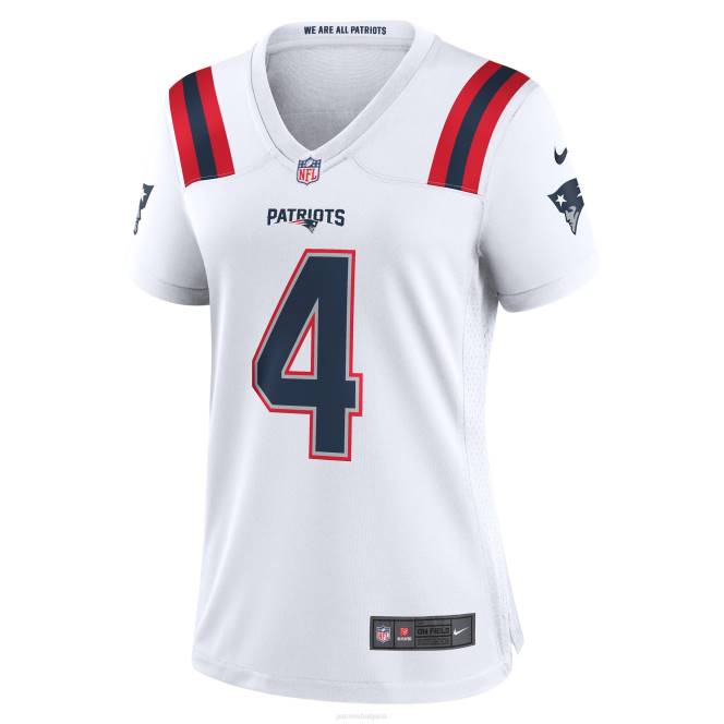 облекло Patriots Jersey nike bailey zappe бяла фланелка за играчи Жени T8TH1222
