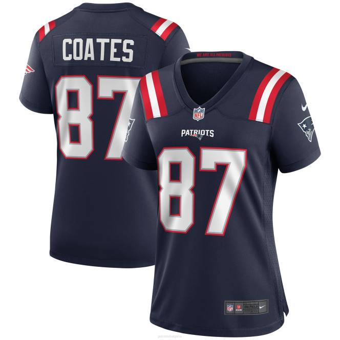 облекло Patriots Jersey nike ben coates navy game пенсиониран играч фланелка Жени T8TH1147