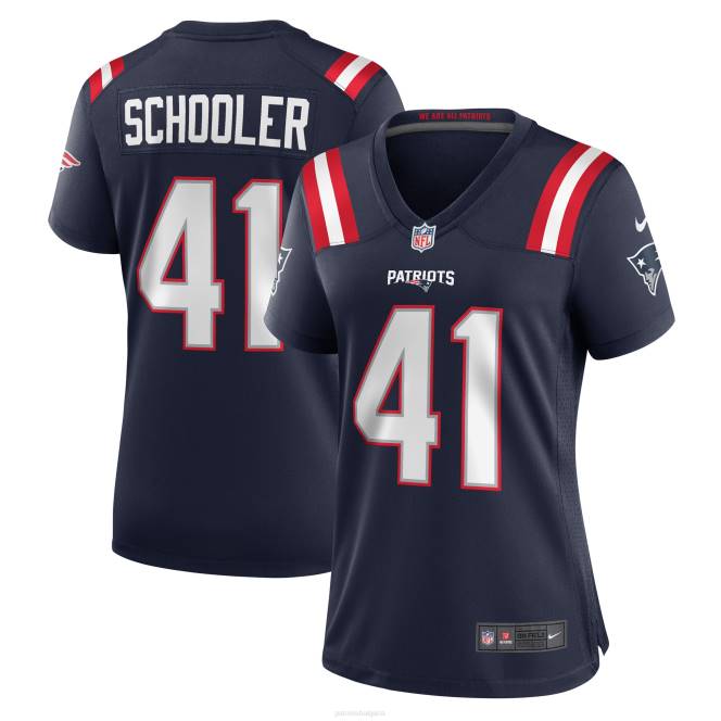облекло Patriots Jersey nike brenden schooler navy фланелка за играчи Жени T8TH1116