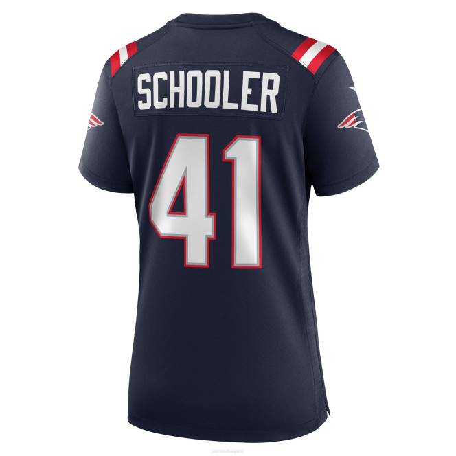 облекло Patriots Jersey nike brenden schooler navy фланелка за играчи Жени T8TH1116