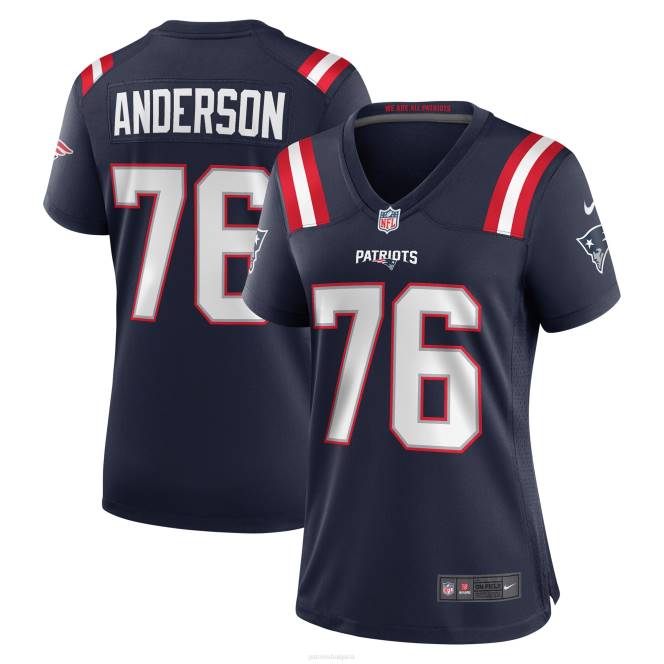 облекло Patriots Jersey nike calvin anderson флотска фланелка за игра Жени T8TH1205