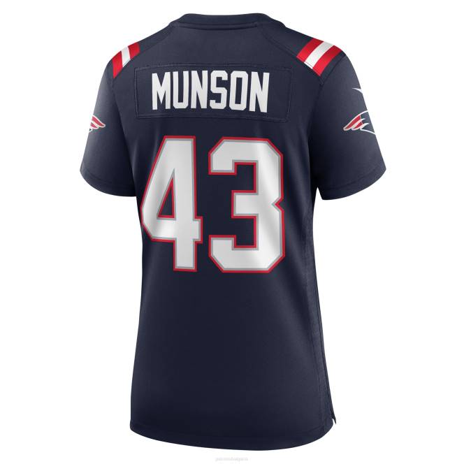 облекло Patriots Jersey nike calvin munson флотска фланелка за домашни игри Жени T8TH1215