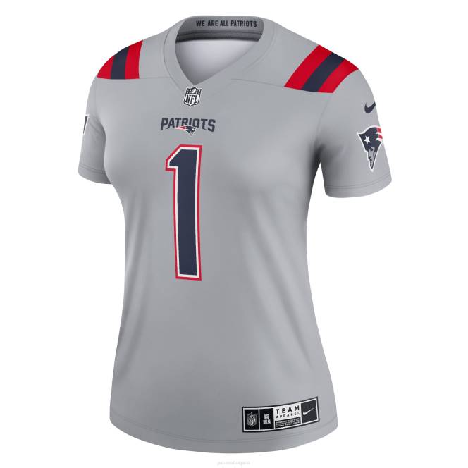 облекло Patriots Jersey nike cam newton grey обърната легенда трико Жени T8TH1220