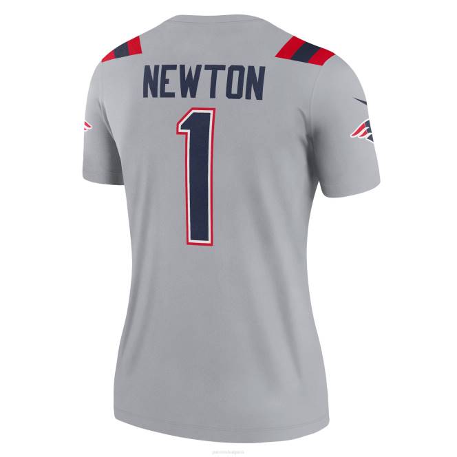 облекло Patriots Jersey nike cam newton grey обърната легенда трико Жени T8TH1220