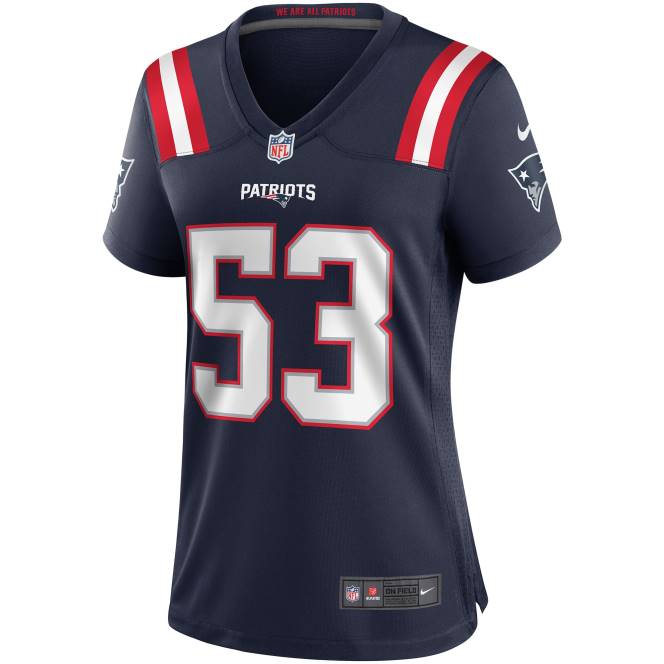 облекло Patriots Jersey nike chris slade navy game пенсиониран играч фланелка Жени T8TH1142