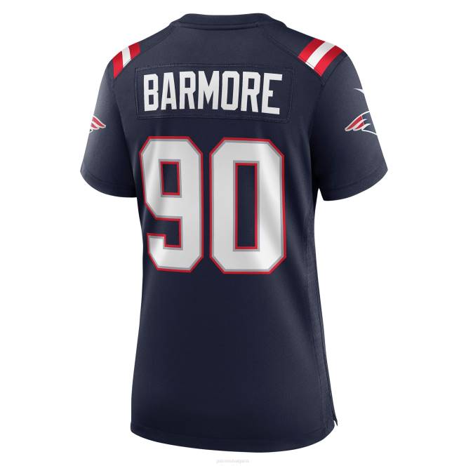 облекло Patriots Jersey фланелка за игра на nike christian barmore navy Жени T8TH1160