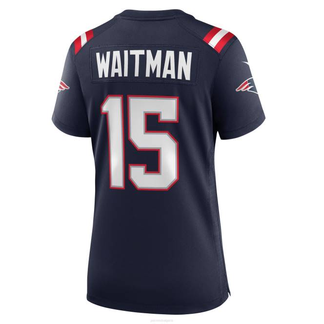облекло Patriots Jersey nike corliss waitman navy игра фланелка Жени T8TH1206