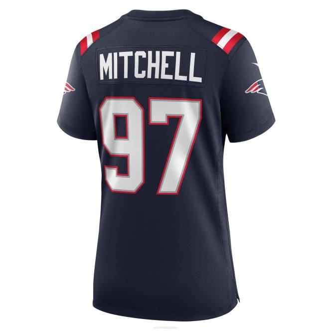 облекло Patriots Jersey nike damarcus mitchell флотска фланелка за играчи Жени T8TH1240