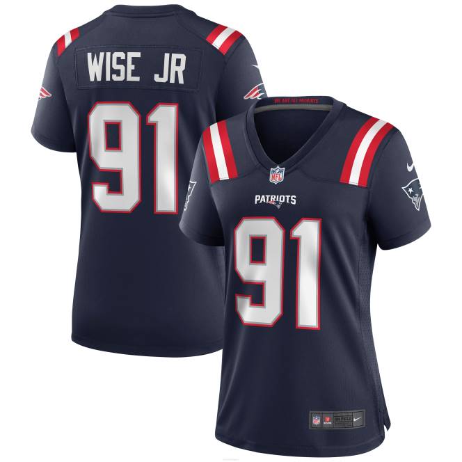 облекло Patriots Jersey nike deatrich wise jr. военноморска фланелка за игра Жени T8TH1153