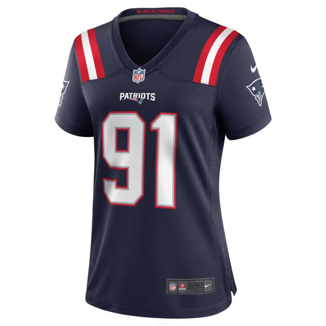 облекло Patriots Jersey nike deatrich wise jr. военноморска фланелка за игра Жени T8TH1153
