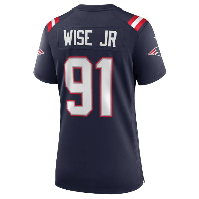 облекло Patriots Jersey nike deatrich wise jr. военноморска фланелка за игра Жени T8TH1153