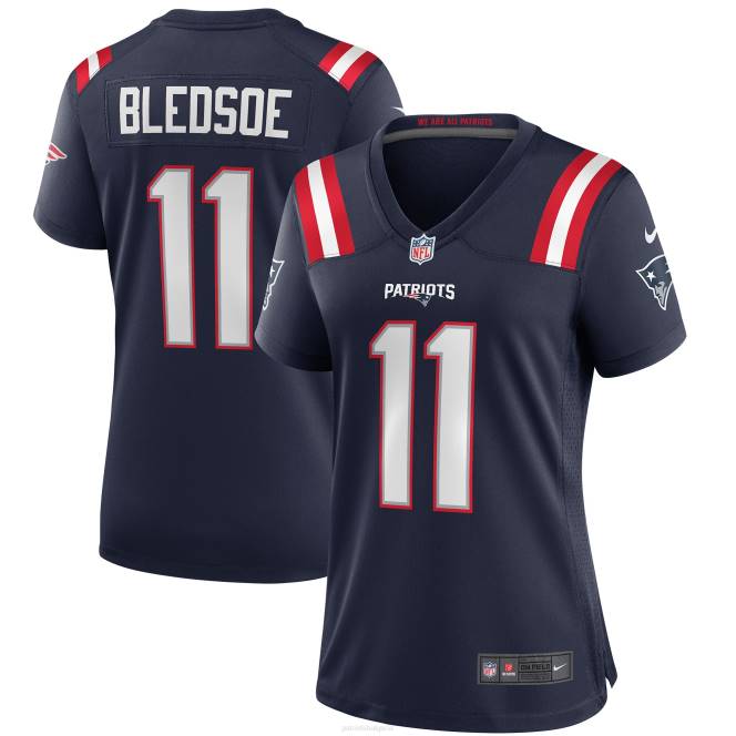 облекло Patriots Jersey nike drew bledsoe navy игра пенсиониран играч фланелка Жени T8TH1208