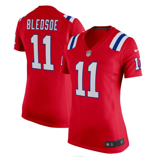 облекло Patriots Jersey nike drew bledsoe red retired game jersey Жени T8TH1167