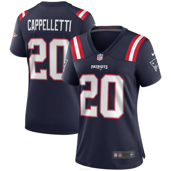 облекло Patriots Jersey nike gino cappelletti navy игра пенсиониран играч фланелка Жени T8TH1143