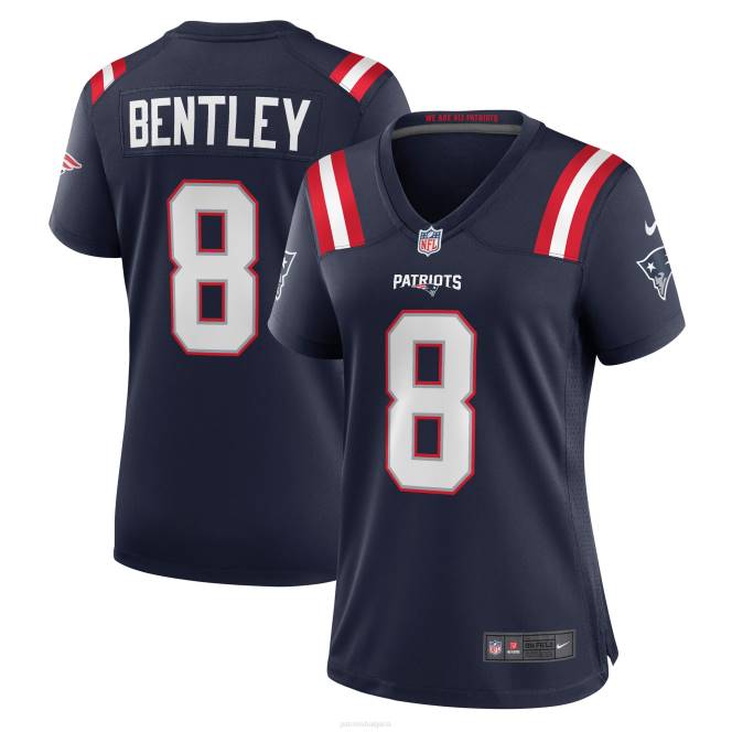 облекло Patriots Jersey nike ja'whaun bentley синя фланелка за играчи Жени T8TH1141