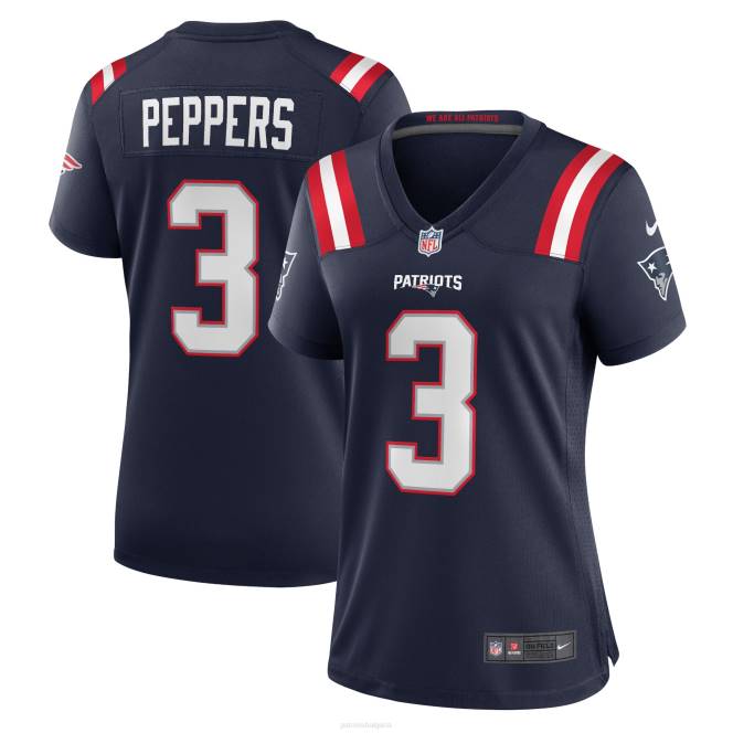 облекло Patriots Jersey nike jabril peppers navy игра фланелка Жени T8TH1229