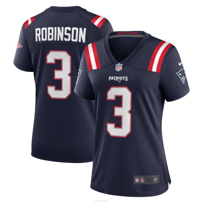 облекло Patriots Jersey nike james robinson флотска фланелка за играчи Жени T8TH1203