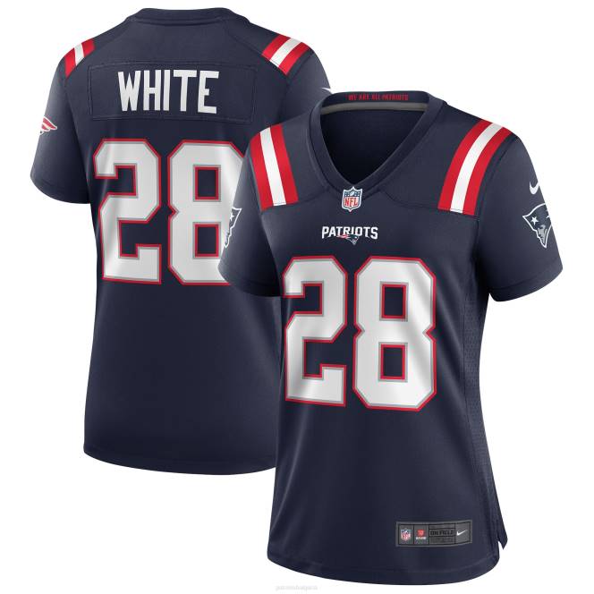облекло Patriots Jersey nike james white navy игра фланелка Жени T8TH1133