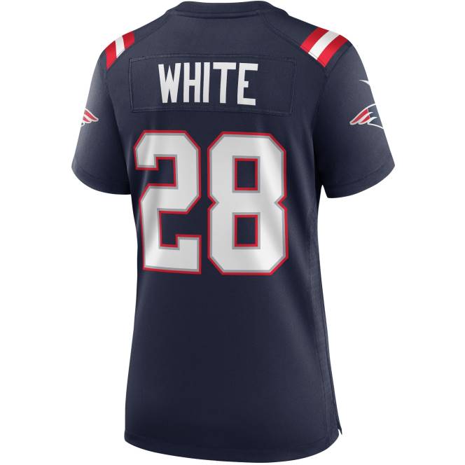 облекло Patriots Jersey nike james white navy игра фланелка Жени T8TH1133