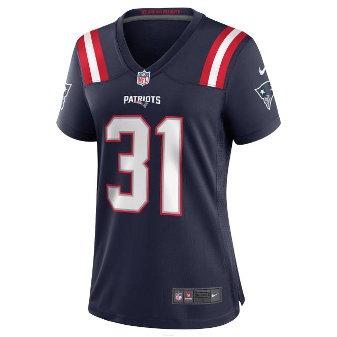 облекло Patriots Jersey nike jonathan jones синя фланелка за игри Жени T8TH1201