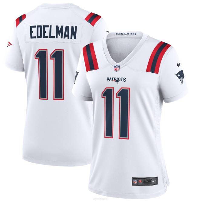 облекло Patriots Jersey фланелка за игра на бял отбор nike julian edelman Жени T8TH1179