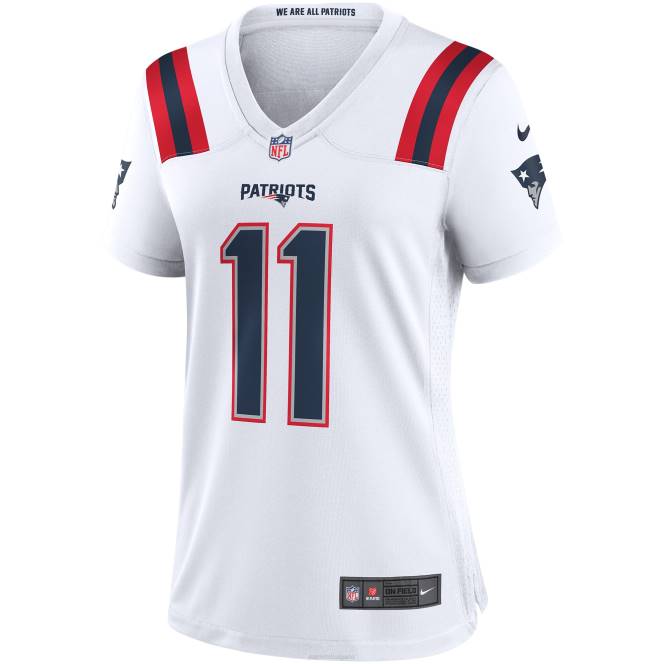 облекло Patriots Jersey фланелка за игра на бял отбор nike julian edelman Жени T8TH1179