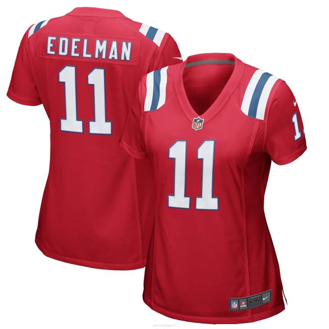 облекло Patriots Jersey Червена фланелка за алтернативна игра nike julian edelman Жени T8TH1185