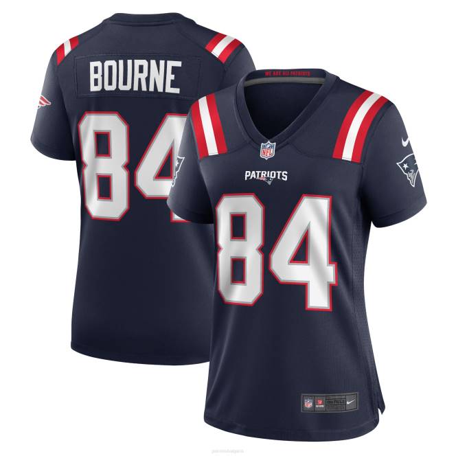 облекло Patriots Jersey nike kendrick bourne navy игра фланелка Жени T8TH1213
