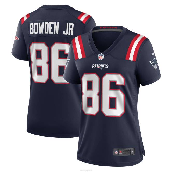 облекло Patriots Jersey nike lynn bowden jr. военноморска фланелка за домакински играч Жени T8TH1127