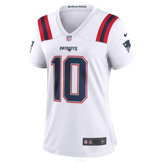 облекло Patriots Jersey nike mac jones бяла фланелка за играчи Жени T8TH1184