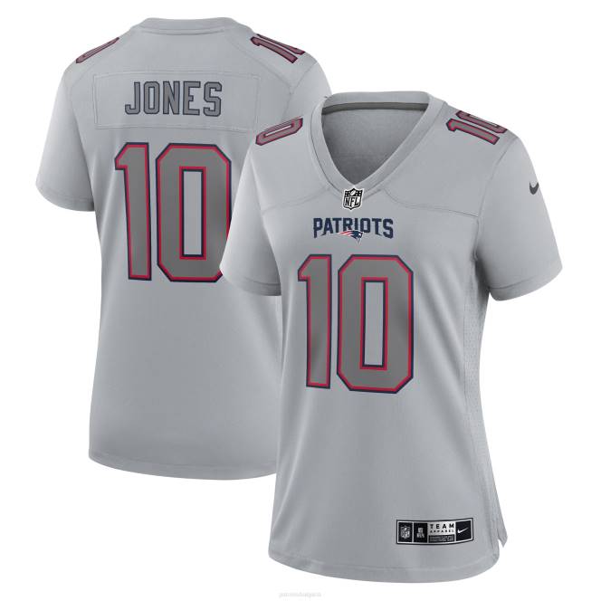 облекло Patriots Jersey nike mac jones grey атмосфера модна фланелка за игра Жени T8TH1196