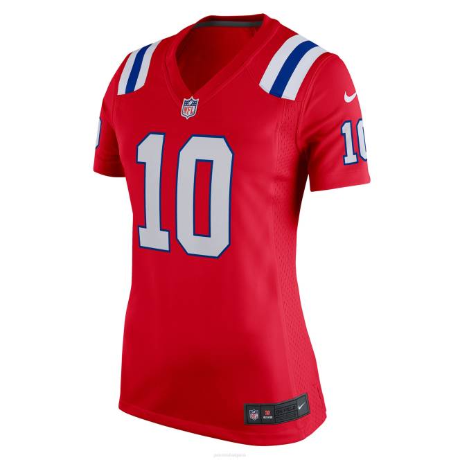 облекло Patriots Jersey nike mac jones red игра алтернативна фланелка Жени T8TH1158