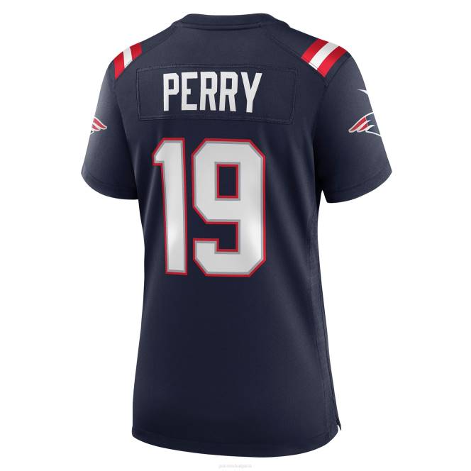 облекло Patriots Jersey nike malcolm perry navy фланелка за играчи Жени T8TH1159