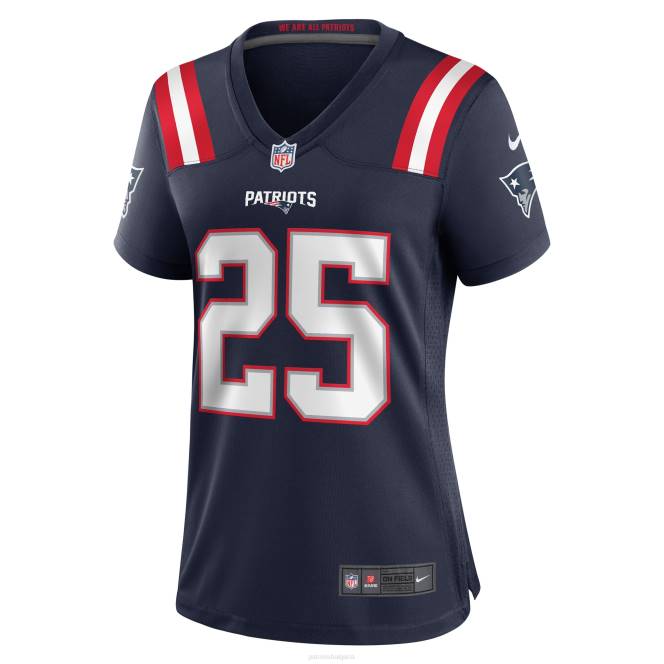 облекло Patriots Jersey nike marcus jones синя фланелка за играчи Жени T8TH1197