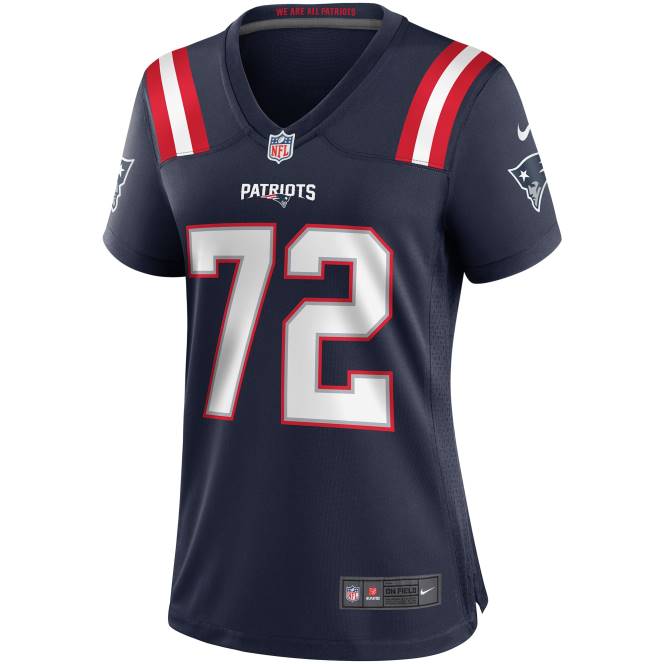 облекло Patriots Jersey nike matt light navy game пенсиониран играч фланелка Жени T8TH1144