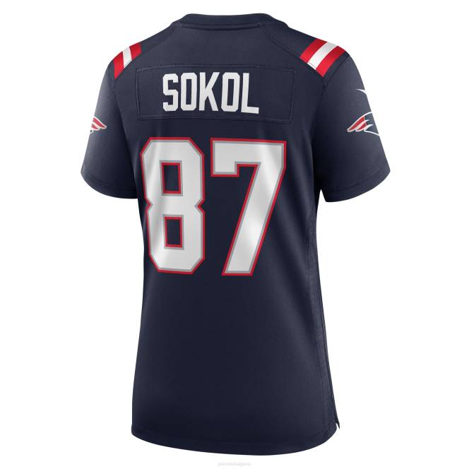 облекло Patriots Jersey nike matt sokol navy фланелка за играчи Жени T8TH1241