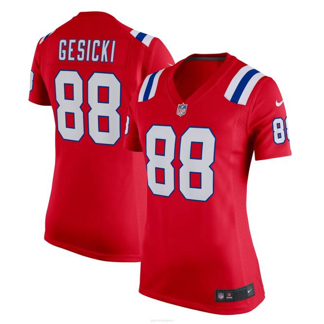 облекло Patriots Jersey nike mike gesicki червена фланелка за алтернативна игра Жени T8TH1187