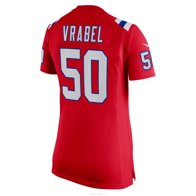 облекло Patriots Jersey nike mike vrabel червена пенсионирана фланелка за игра Жени T8TH1161