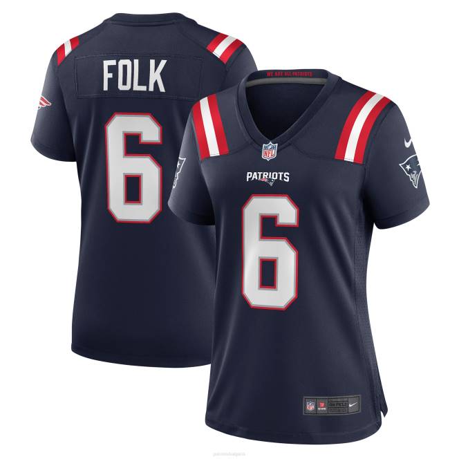 облекло Patriots Jersey nike nick folk navy игра фланелка Жени T8TH1169