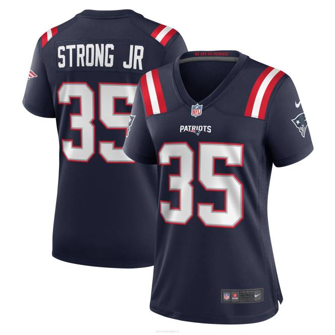 облекло Patriots Jersey nike pierre strong jr. фланелка на военноморски играч Жени T8TH1218
